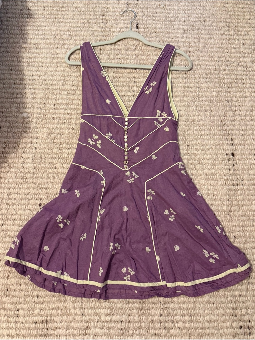Marc Jacobs Floral V-Neck Mini Dress size 4 vintage - Picture 2 of 6